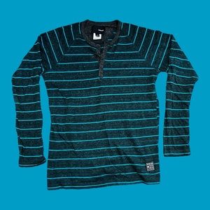 Hurley Designed for Buckle Long Sleeve Blue Shirt